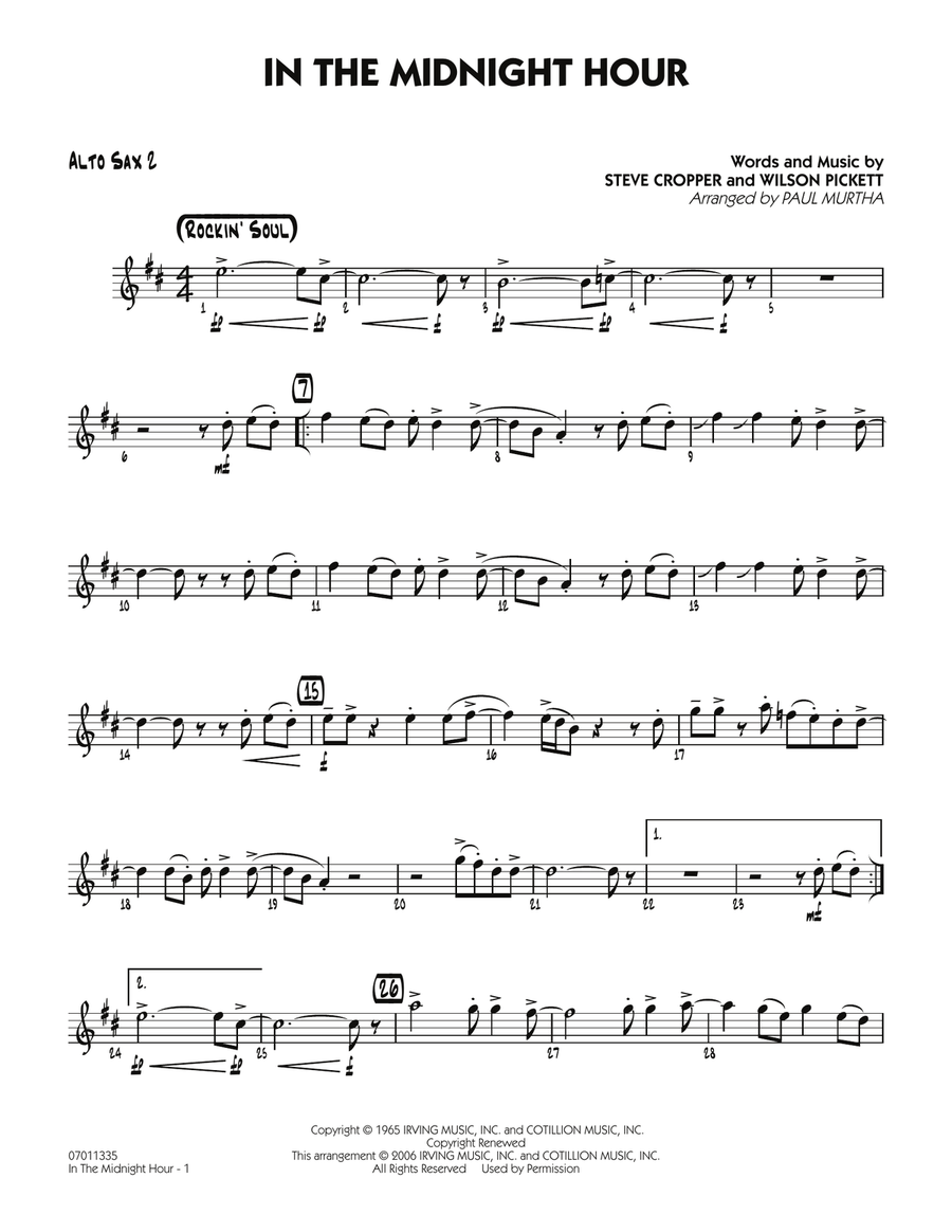 In The Midnight Hour - Alto Sax 2 Jazz Ensemble scores gallery preview page 1