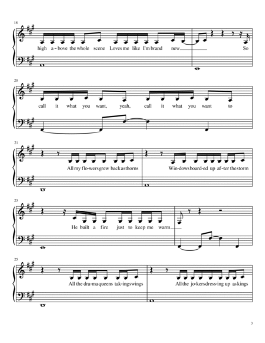 Call It What You Want Call It What You Want Piano Solo scores gallery preview page 3