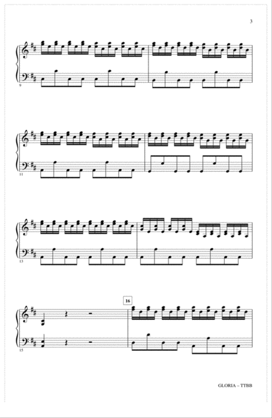 Gloria (arr. John Leavitt) TTBB scores gallery preview page 2