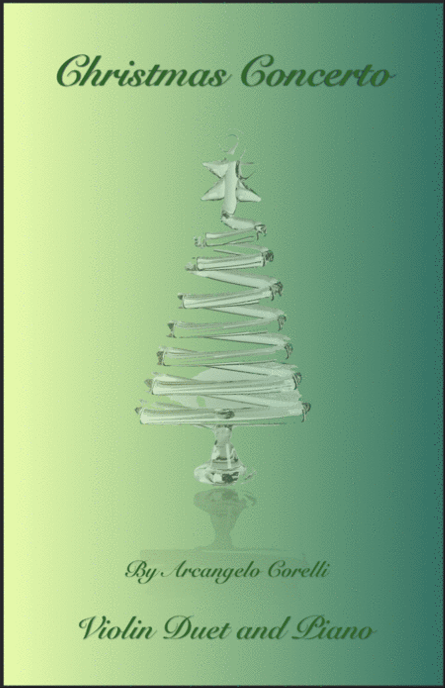 Christmas Concerto, Allegro, by Corelli; for Violin Duet or Solo, with optional Piano String Duet scores gallery preview page 1