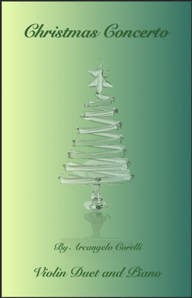 Book cover for Christmas Concerto, Allegro, by Corelli; for Violin Duet or Solo, with optional Piano