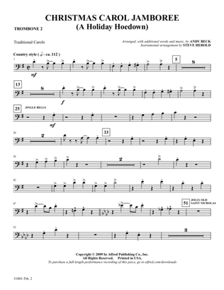 Christmas Carol Jamboree (A Holiday Hoedown): 2nd Trombone