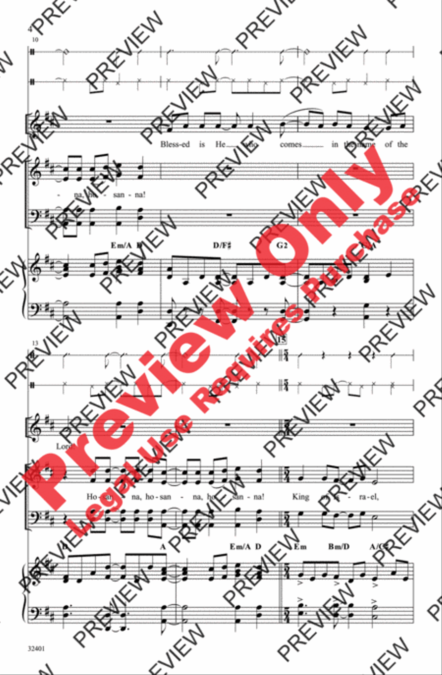 Hosanna! 4-Part scores gallery preview page 4