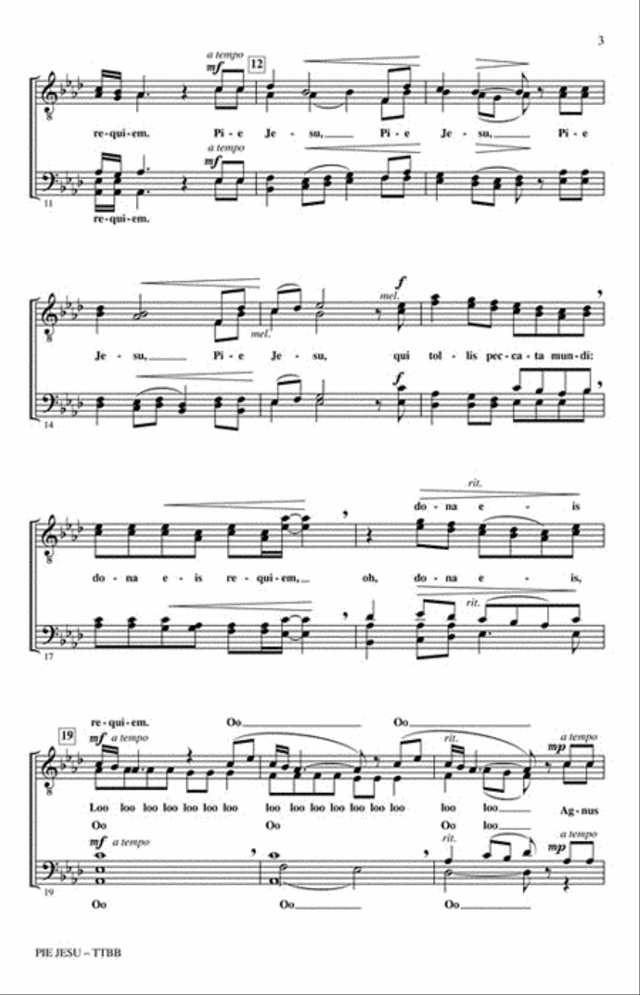 Pie Jesu Pie Jesu TTBB scores gallery preview page 3