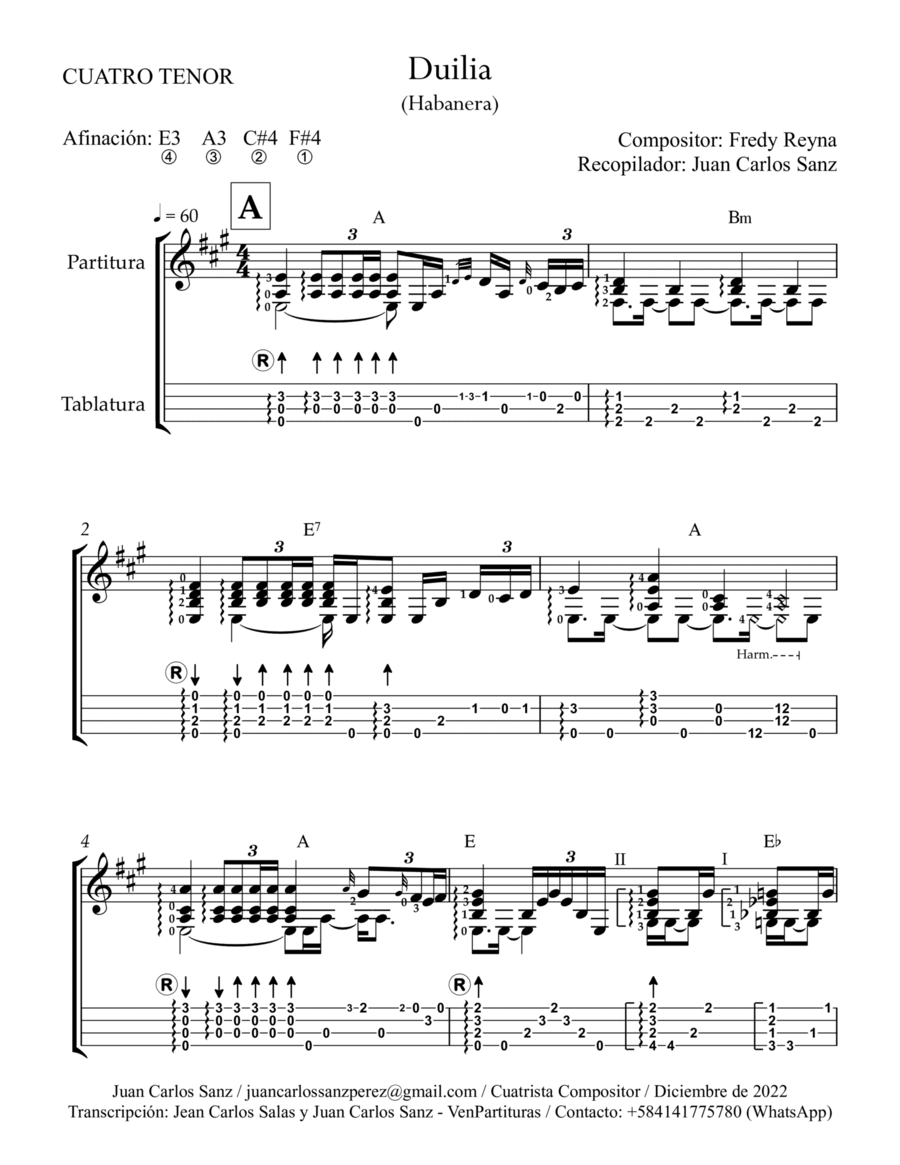 Duilia Ukulele scores gallery preview page 1