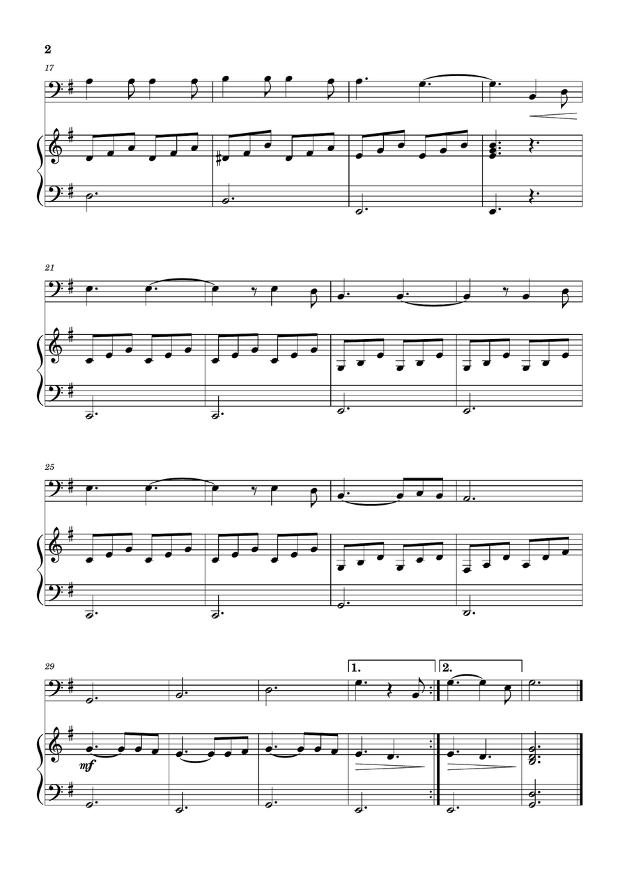 Hallelujah Bassoon scores gallery preview page 2