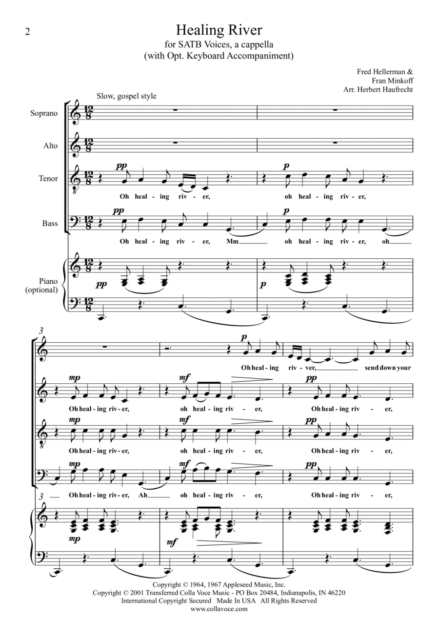 Healing River 4-Part scores gallery preview page 1