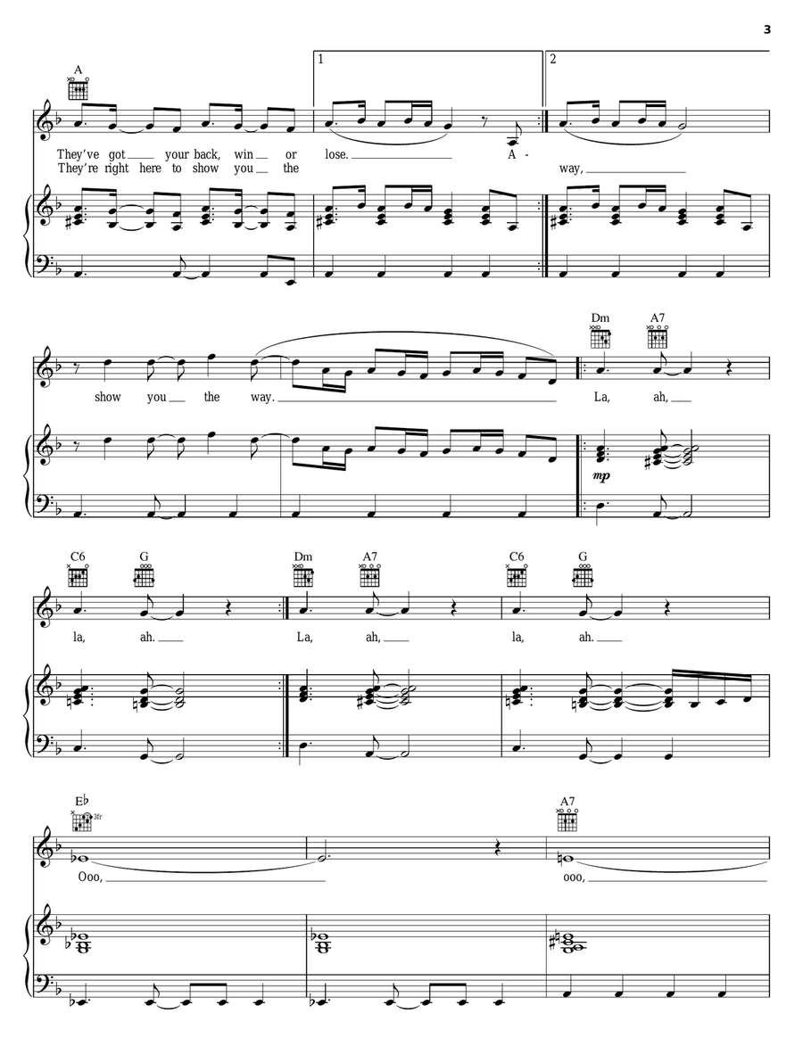 Amiga's Cheetahs Piano, Vocal, Guitar scores gallery preview page 3