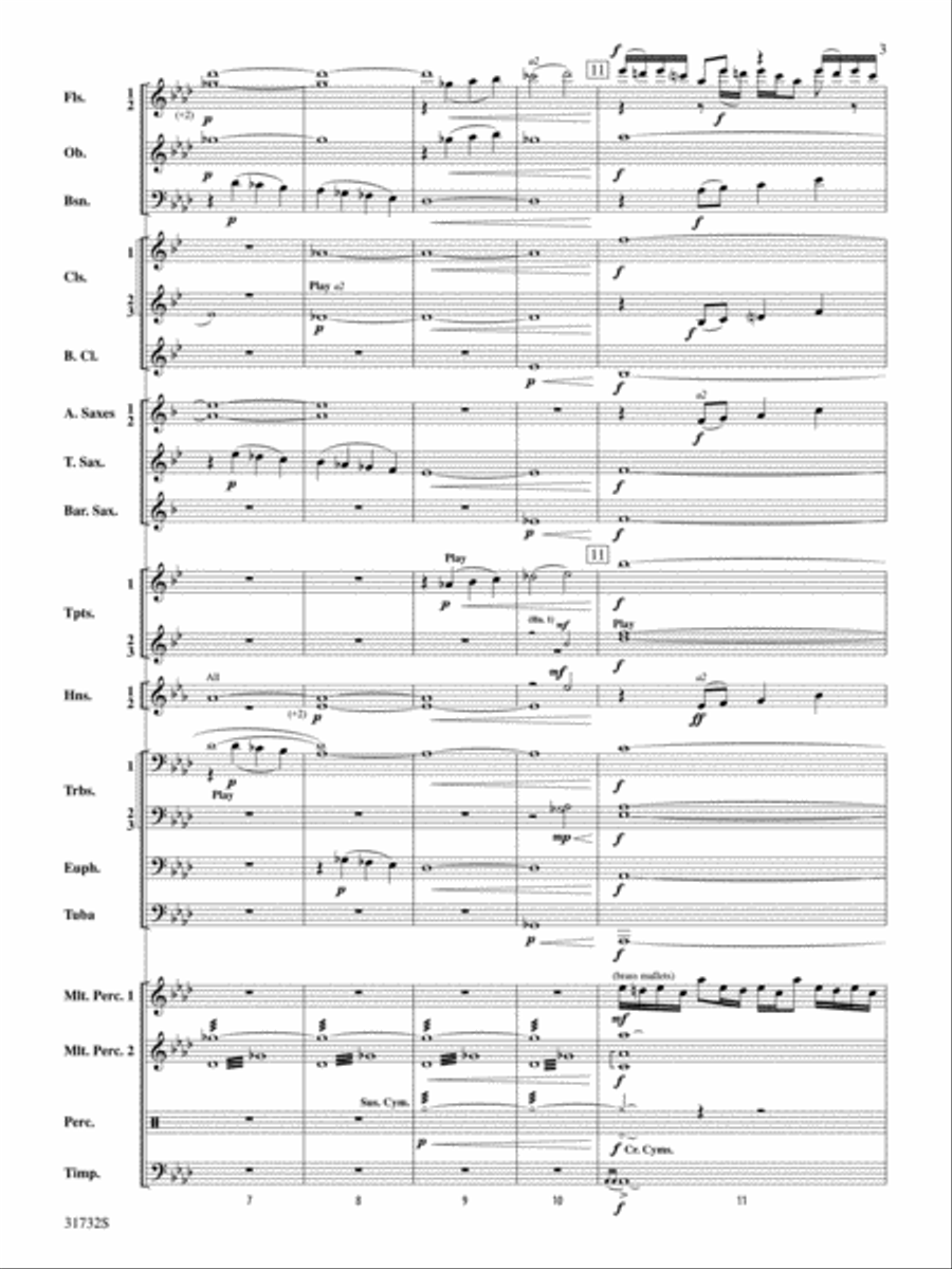 On Wings of Angels Concert Band scores gallery preview page 3