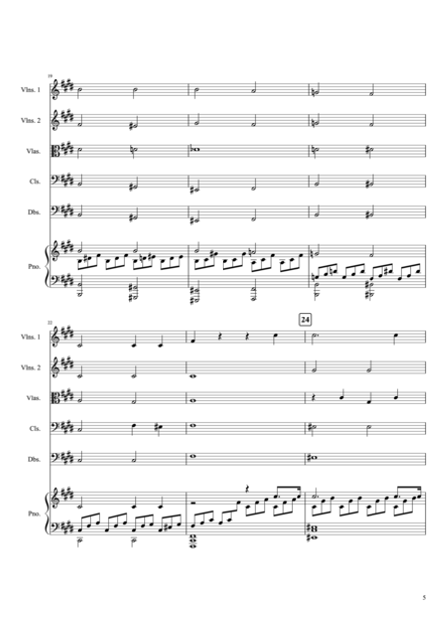 Moonlight Sonata String Orchestra scores gallery preview page 5
