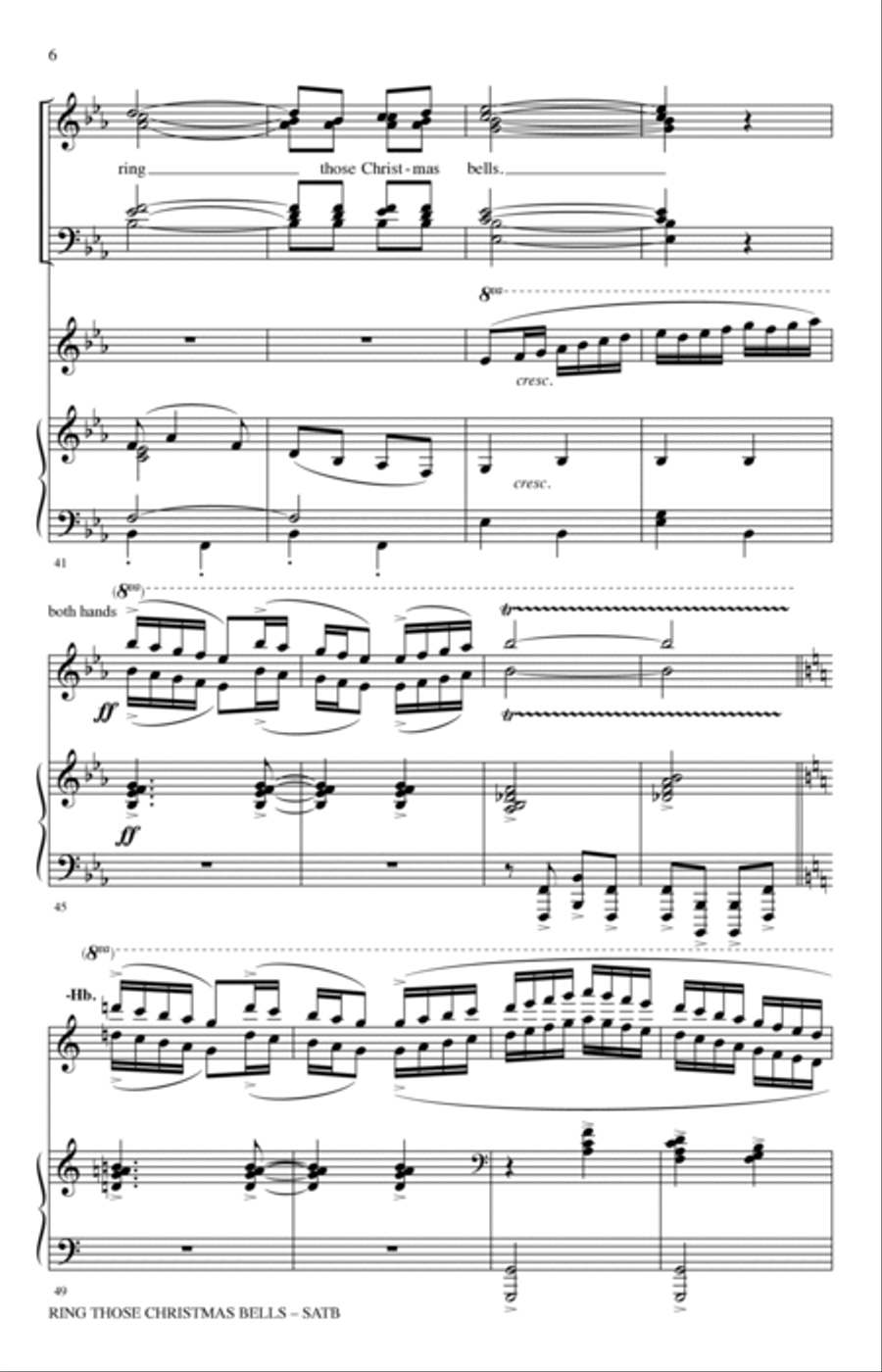 Ring Those Christmas Bells 4-Part scores gallery preview page 5