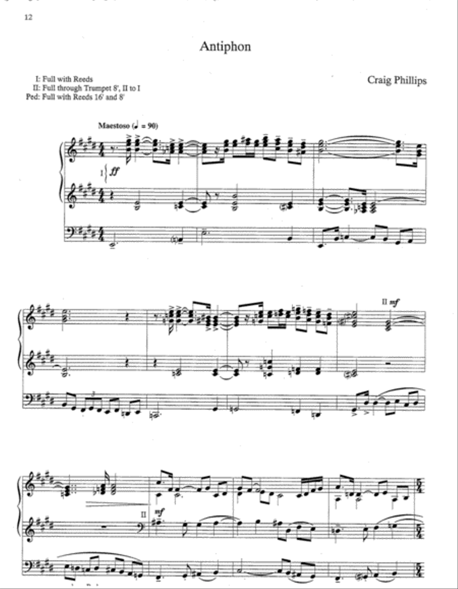 Triptych for Organ Organ Solo scores gallery preview page 5