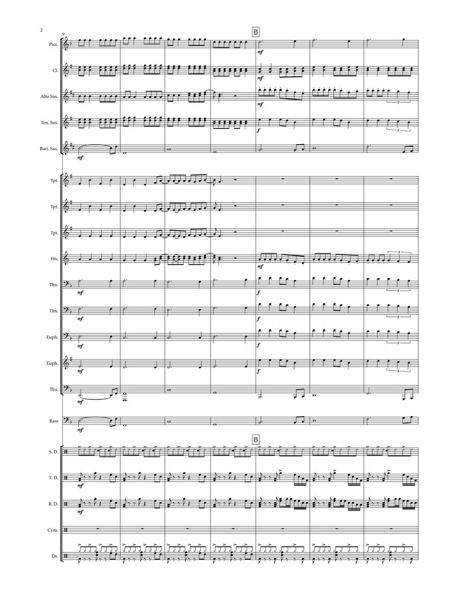 Wrecking Ball Marching Band scores gallery preview page 2