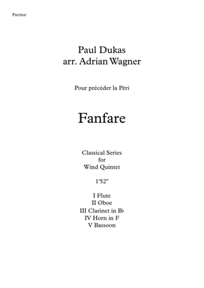 Book cover for Fanfare Pour précéder la Péri (Wind Quintet) arr. Adrian Wagner