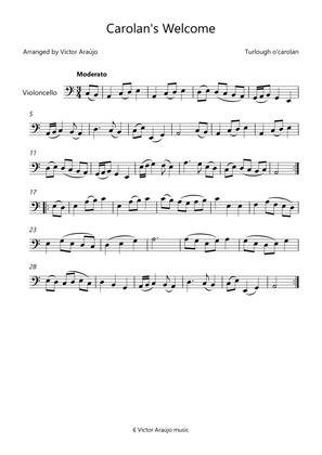 Carolan's Welcome - Violoncello Lead Sheet With Chord Symbols
