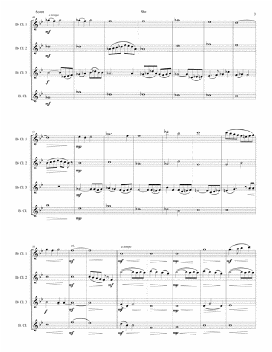 She Woodwind Quartet scores gallery preview page 3