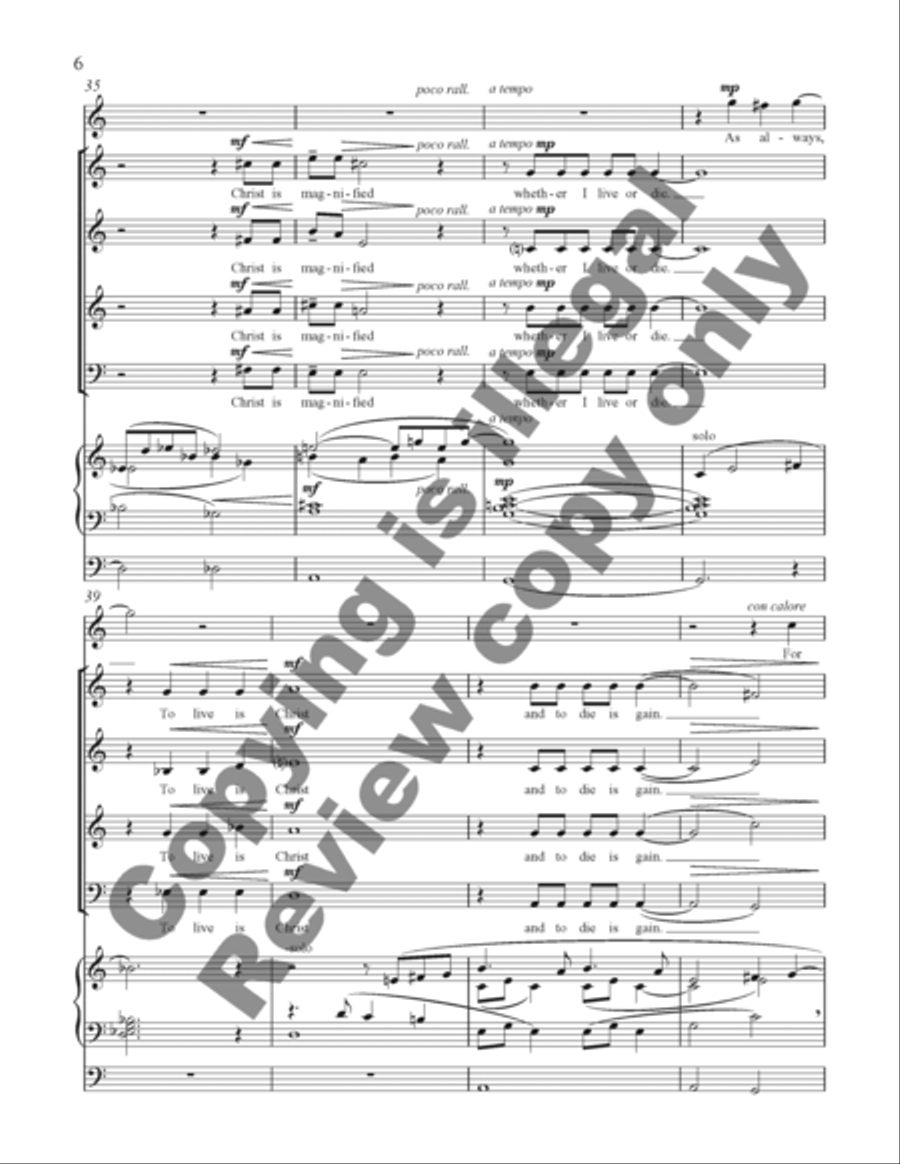 To Live Is Christ To Live Is Christ 4-Part scores gallery preview page 15