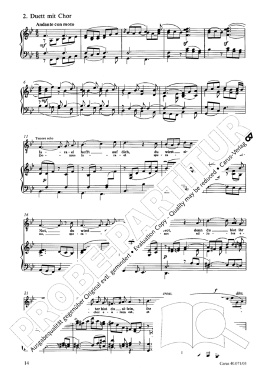 Psalm 115 (Der 115. Psalm) SSAATTBB scores gallery preview page 21