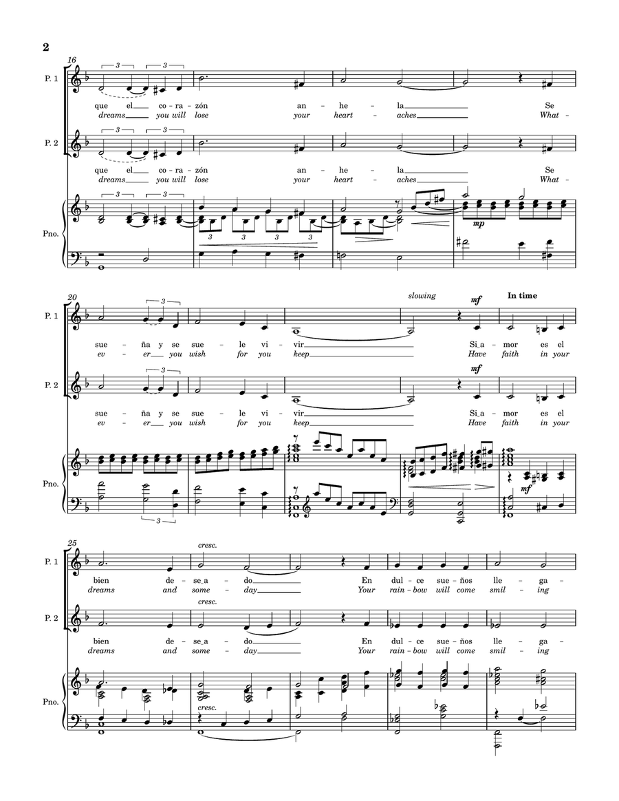 A Dream Is A Wish Your Heart Makes 2-Part scores gallery preview page 2