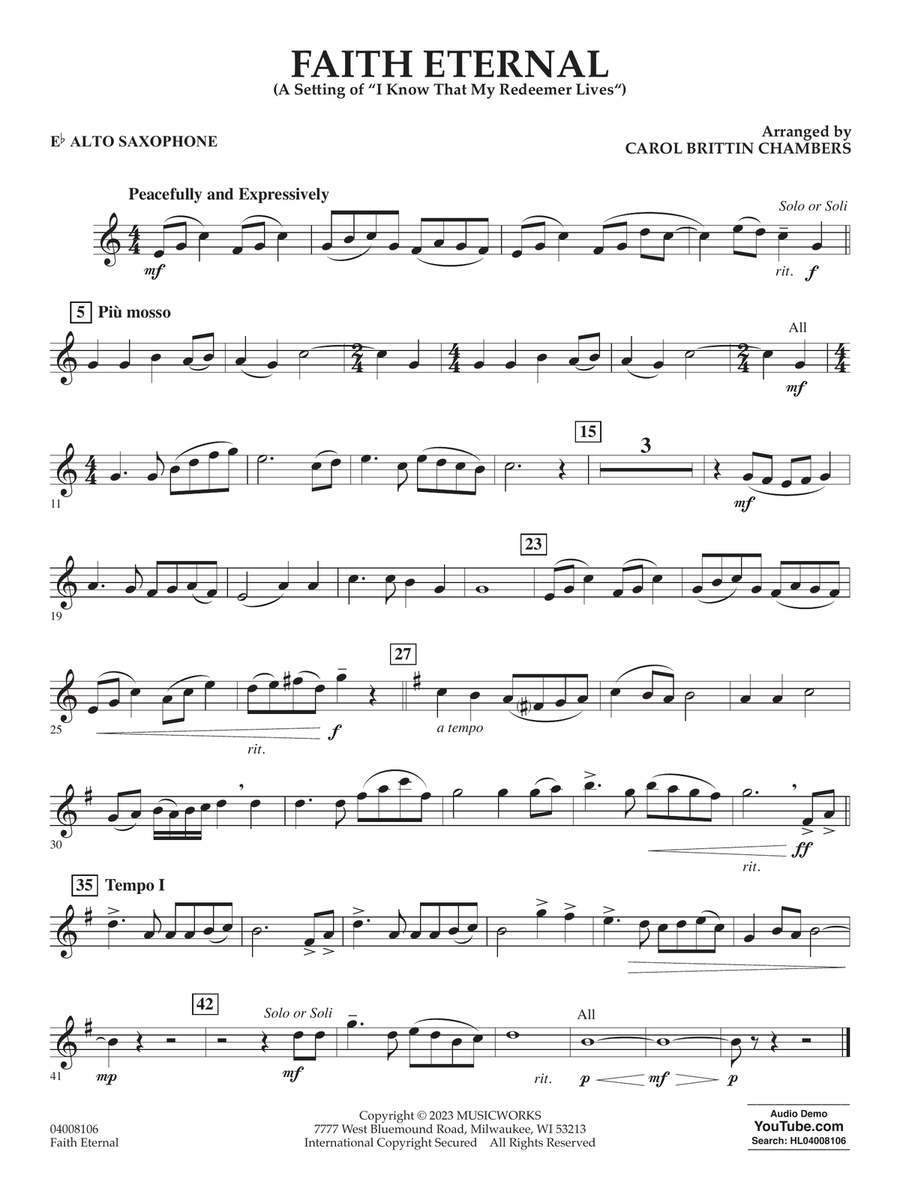 Faith Eternal - Alto Saxophone