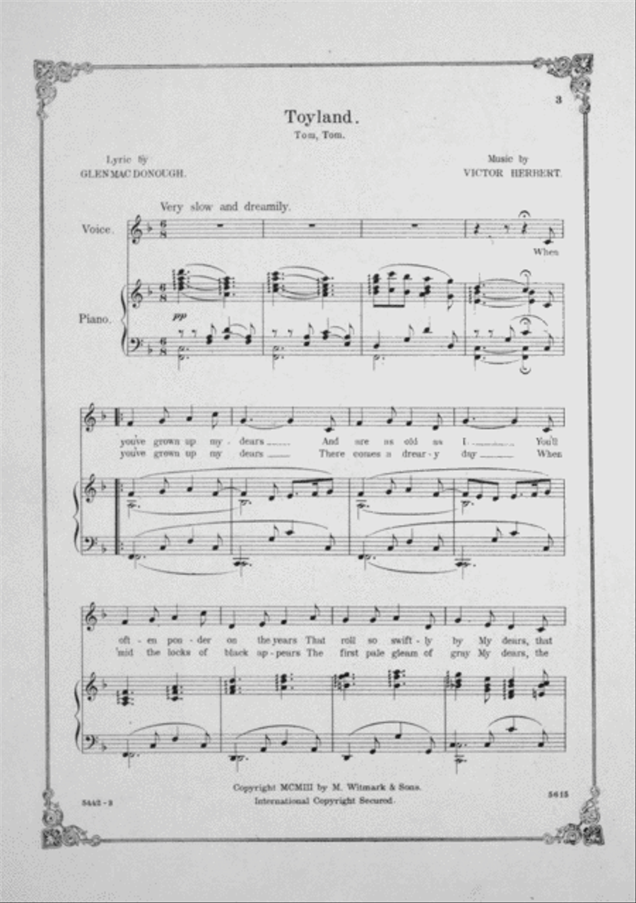 Toyland. (Tom, Tom) Voice scores gallery preview page 2