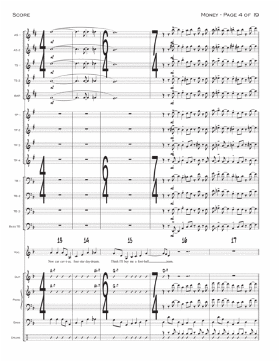 Money Jazz Ensemble scores gallery preview page 4