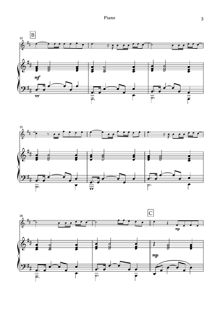 Chlorine Violin Solo scores gallery preview page 3