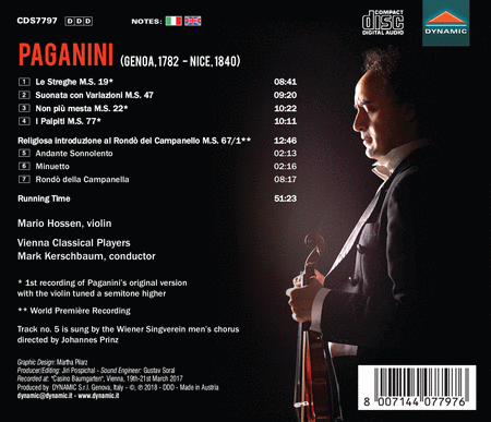 Nicolo Paganini: Works for Violin and Orchestra