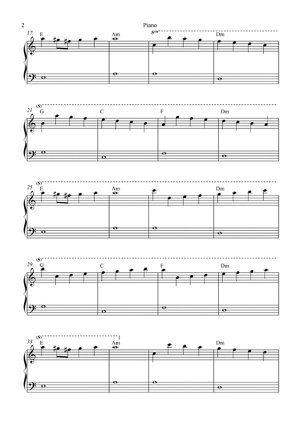 Passacaglia - Handel / Halvorsen (Easy Piano) image number null