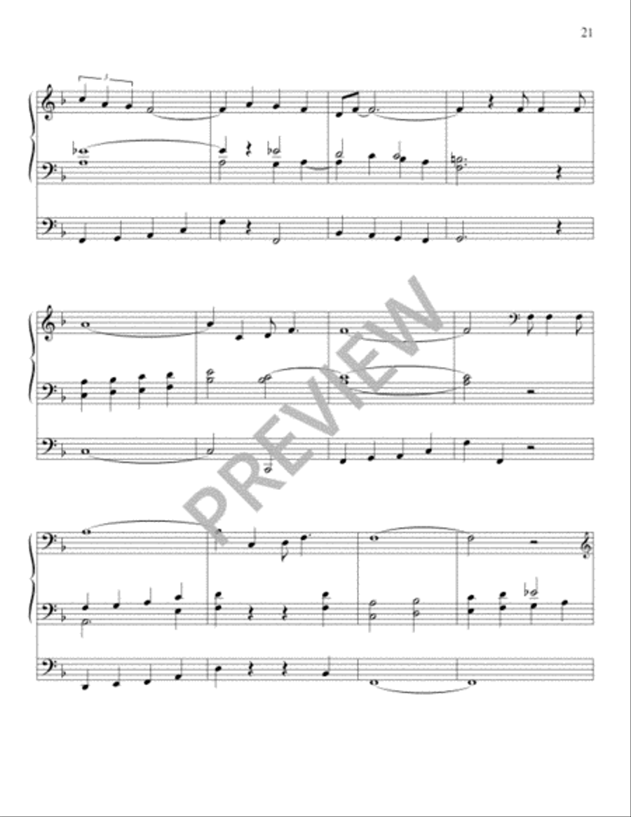 Ten Seasonal Hymn Tune Preludes for the Church Year Organ scores gallery preview page 22