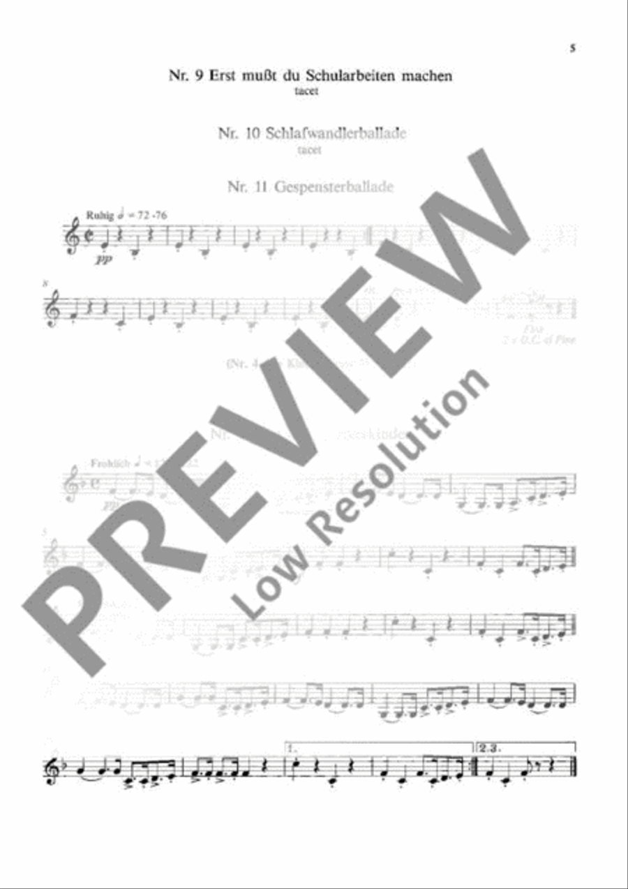 Frieden auf dieser Welt B-Flat Clarinet scores gallery preview page 6