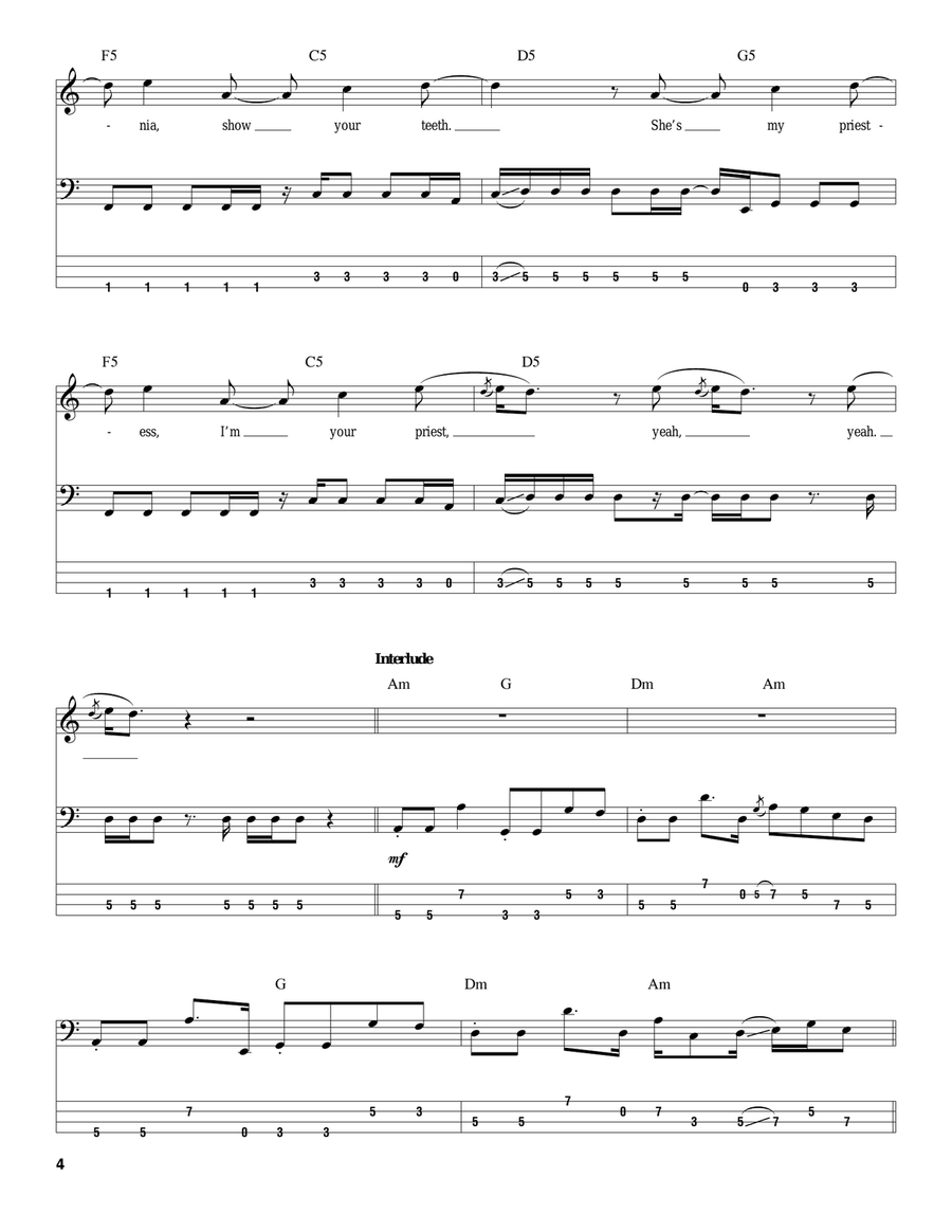 Dani California Dani California Acoustic Guitar scores gallery preview page 4