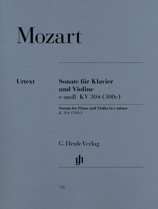 Book cover for Violin Sonata in E Minor K304 (300c)
