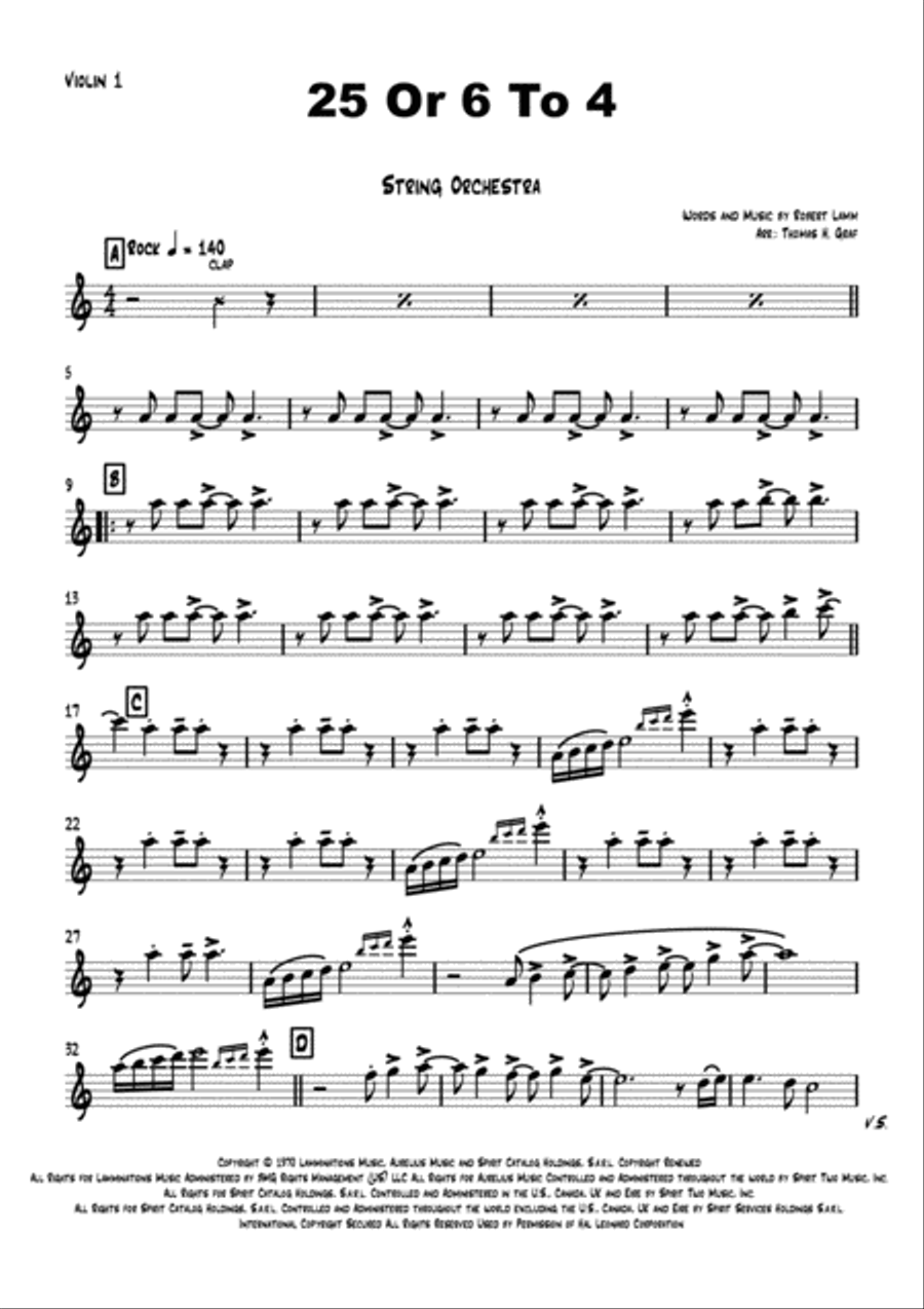 25 Or 6 To 4 String Quintet scores gallery preview page 6