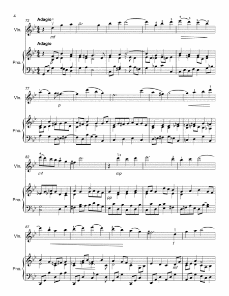 Variations on the Folk Tune "Linden Lea" for solo violin and piano image number null