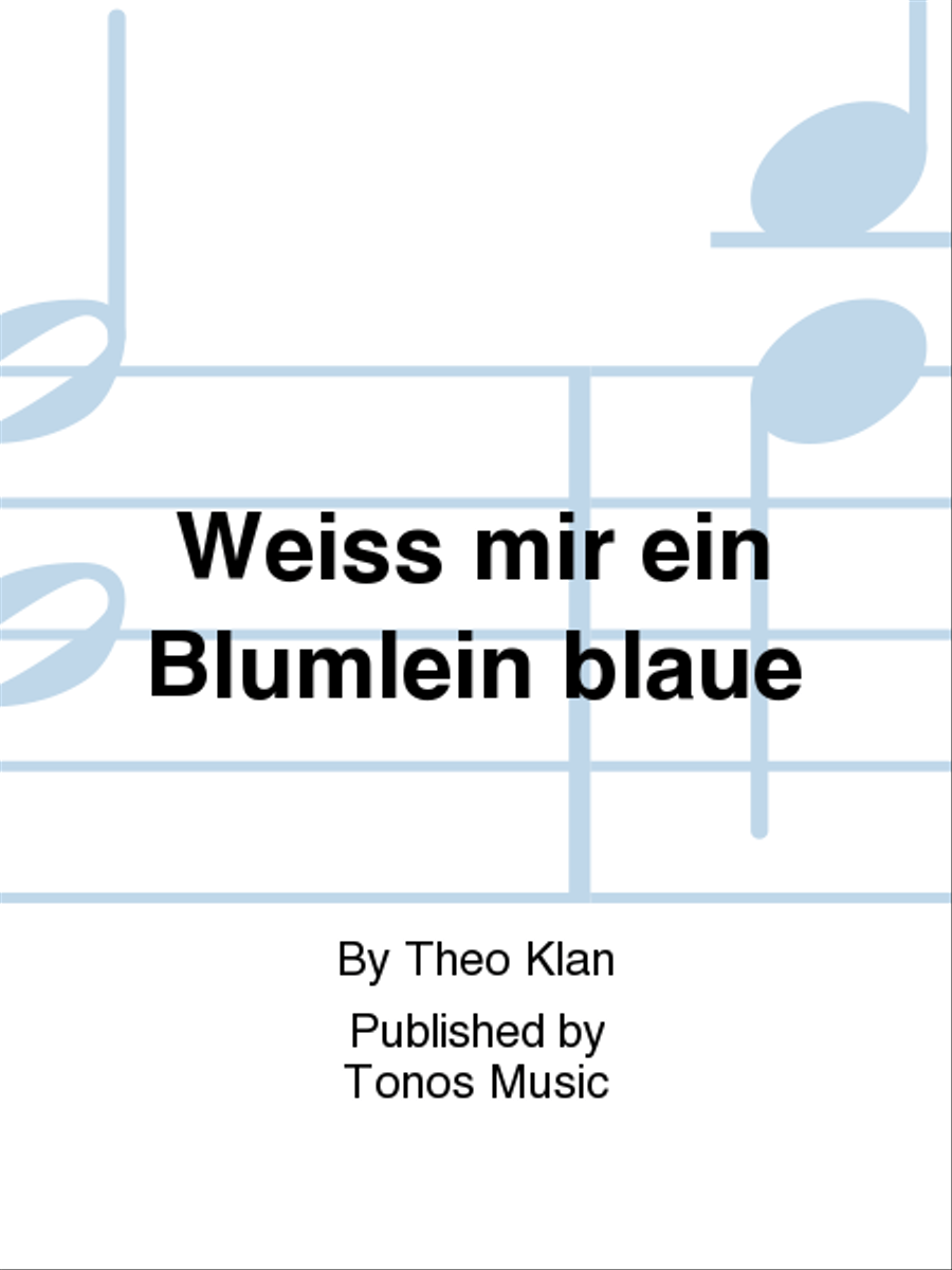 Weiss mir ein Blumlein blaue 3-Part scores gallery preview page 1