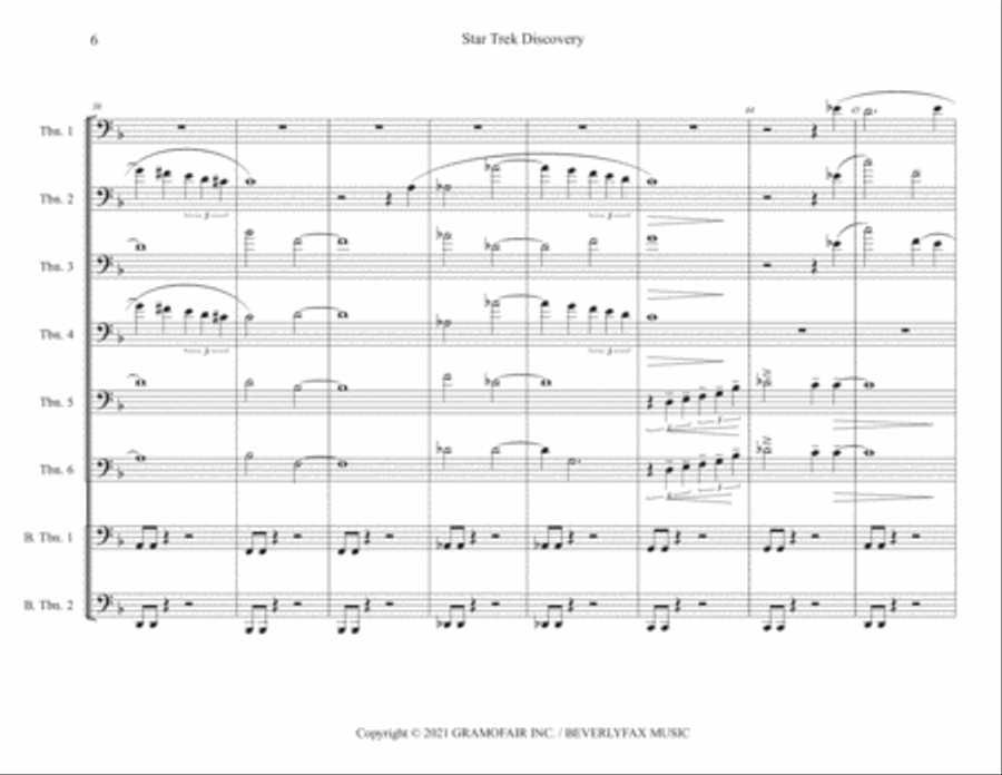 Star Trek: Discovery Main Title Large Ensemble scores gallery preview page 6