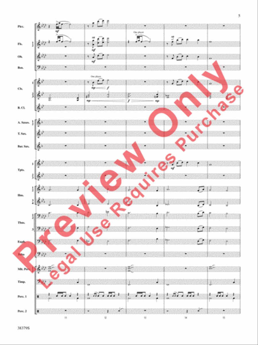 Vision Quest Concert Band scores gallery preview page 6