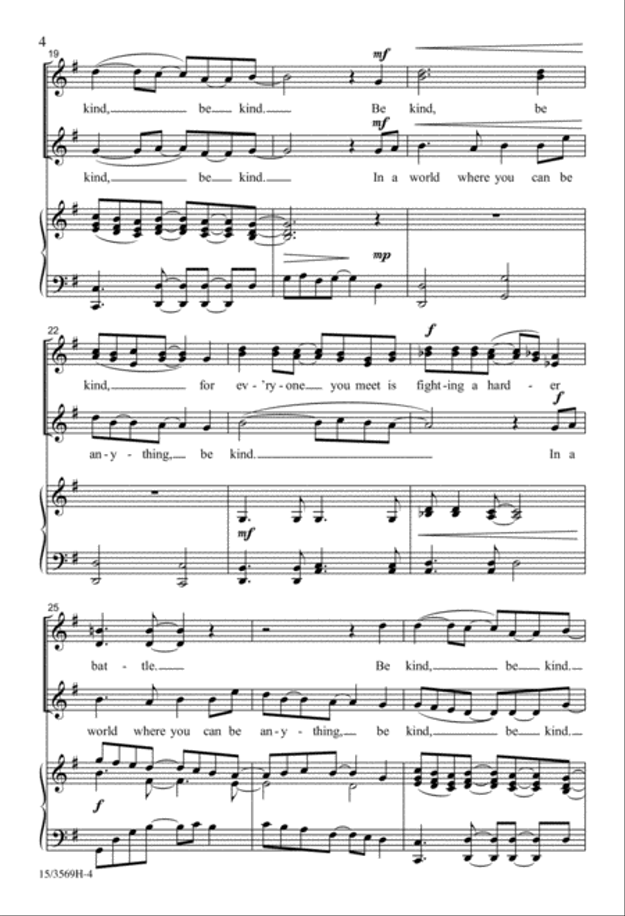 Be Kind SSA scores gallery preview page 4