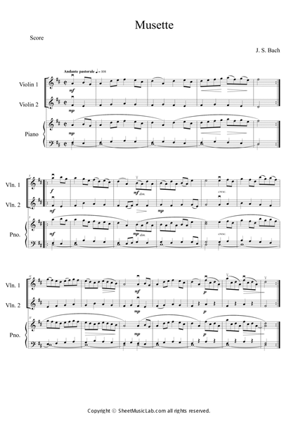 Musette in G major (in D) image number null