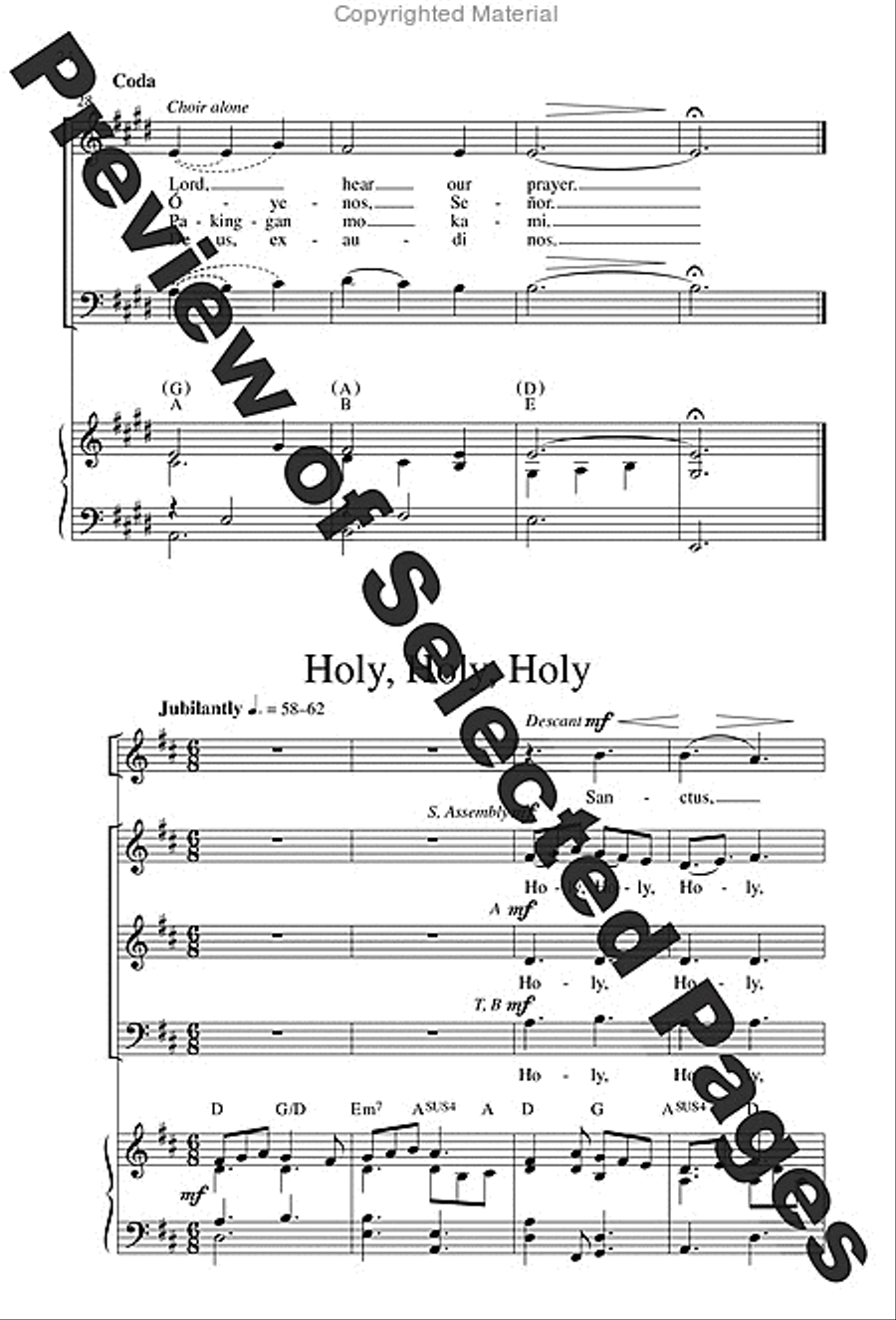 Mass from Age to Age - Choral / Accompaniment edition 4-Part scores gallery preview page 14