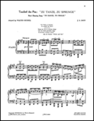 J.S.Bach/Walter Rummel: Pan's Dancing Song "To Dance, To Frolic"