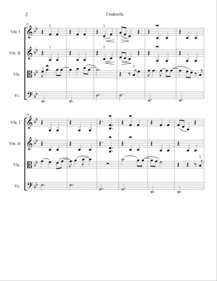 Cinderella String Quartet scores gallery preview page 3