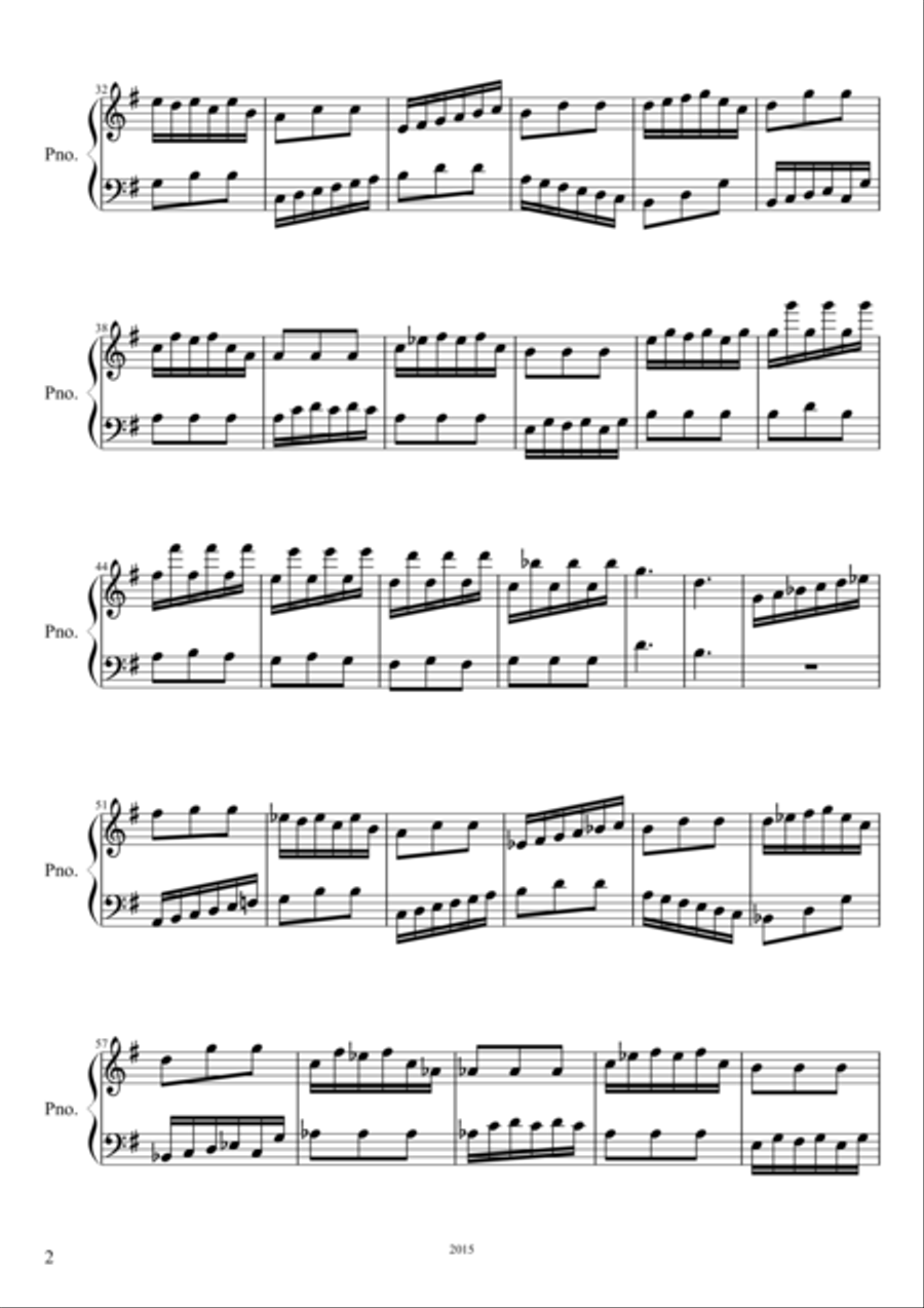 Piano Invention in G Major Piano Solo scores gallery preview page 2