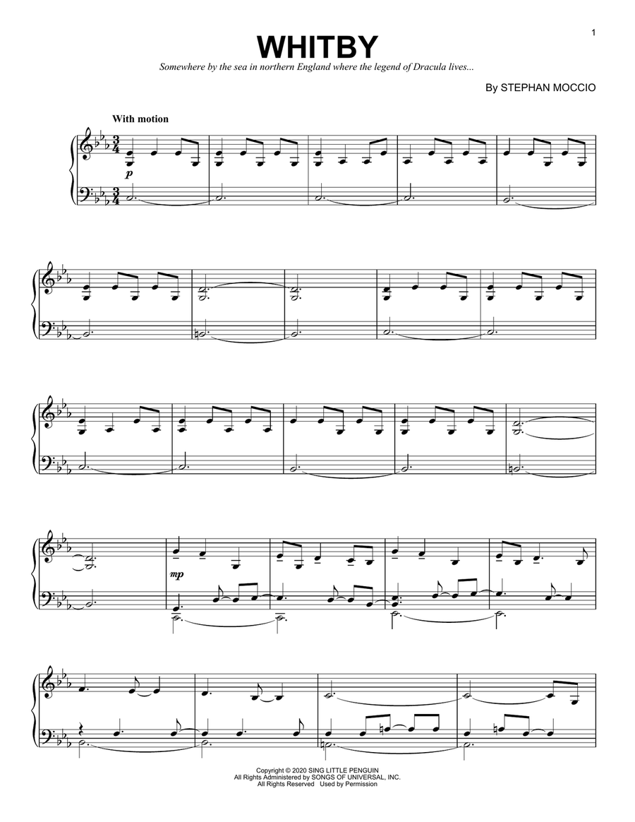 Whitby Piano Solo scores gallery preview page 1