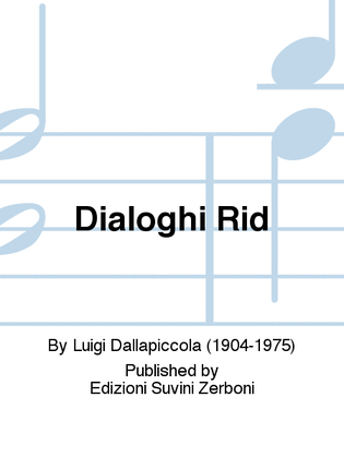 Book cover for Dialoghi Rid