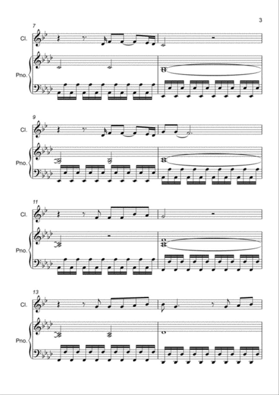 The Power Of Love Clarinet Solo scores gallery preview page 3