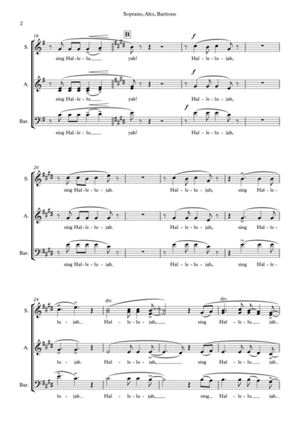 Hallelujah! (SAB Choir Score) image number null