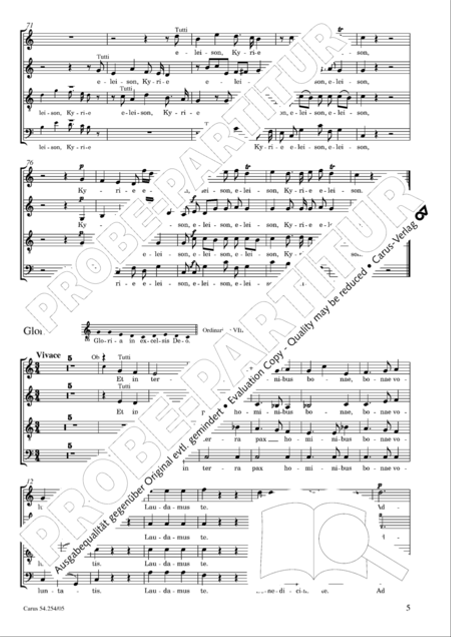 Missa Sancti Hieronymi 4-Part scores gallery preview page 6