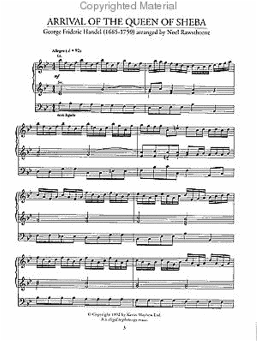 Arrival Of The Queen Of Sheba Organ scores gallery preview page 2